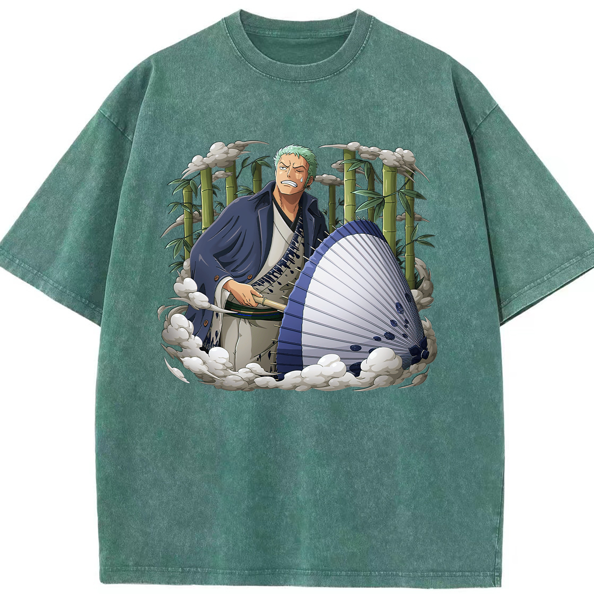 ワンピース ロロノア・ゾロ ONE PIECE Roronoa Zoro 綿100% ヴィンテージ風 半袖Tシャツ（フロントプリント）